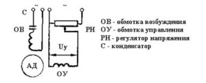 Схема на двухфазный двигатель